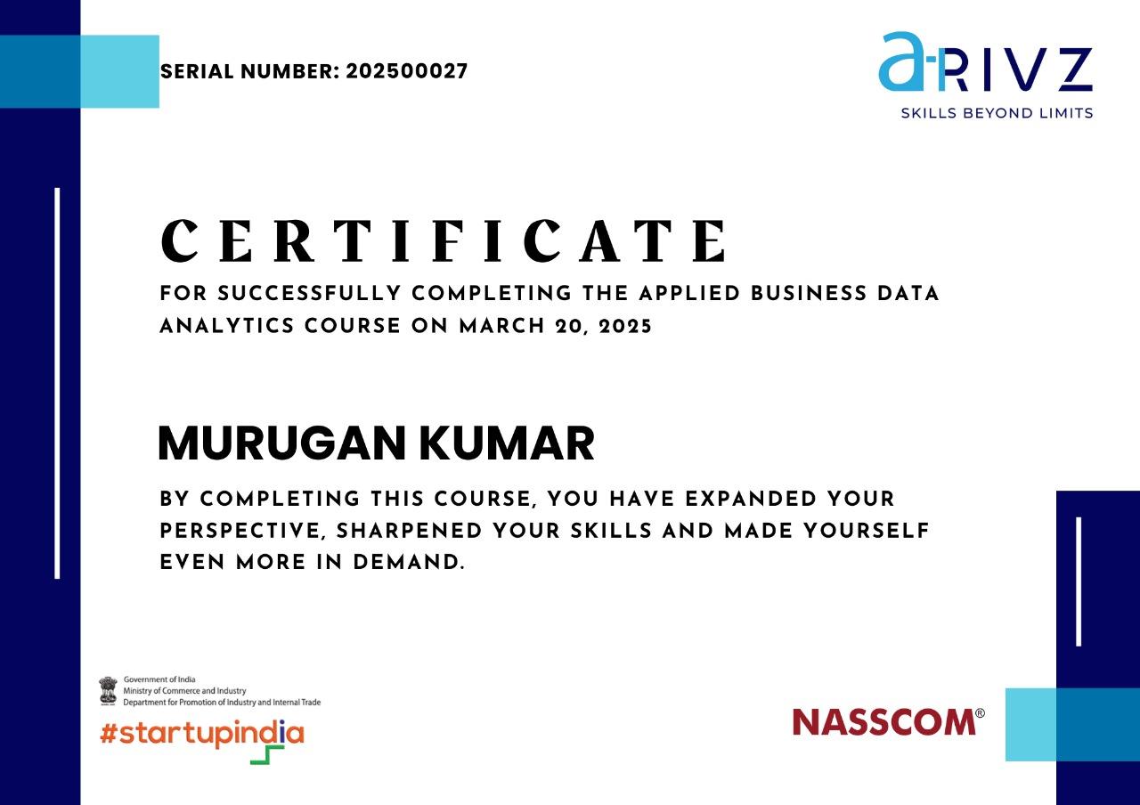 Data Analytics Certificate